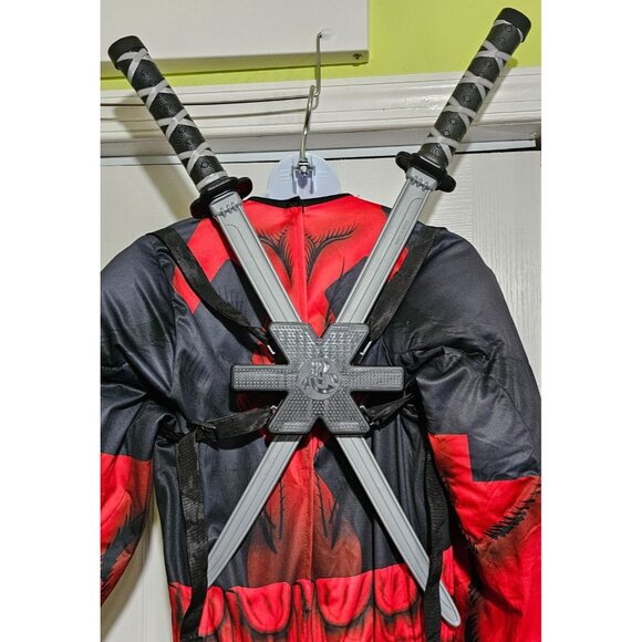 Deadpool Costume Mask Katan Sword Sia Set Weapons Set Marvel Teen Kids XL 14-16 - Picture 2 of 15